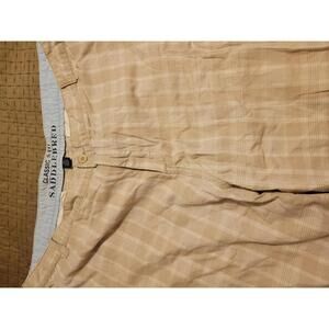 SaddleBred Classic Fit Shorts Men’s 40W Tan Plaid 100% Cotton